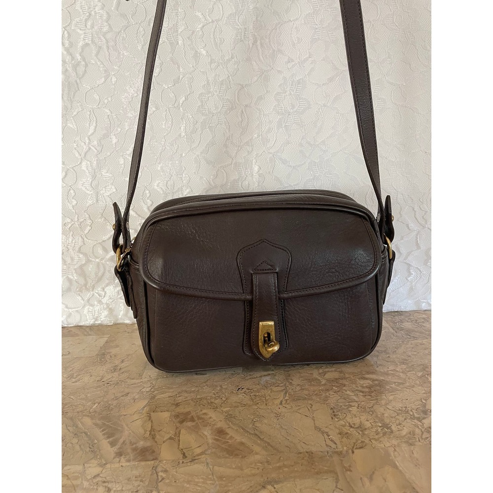 Vtg DOONEY & BOURKE Expresso leather small shoulder bag/crossbody